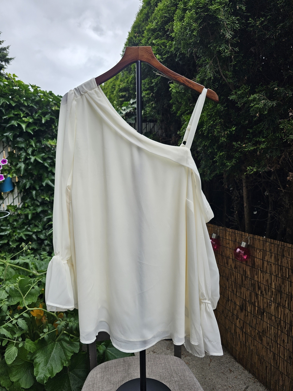 torrid Cream One-Shoulder Blouse